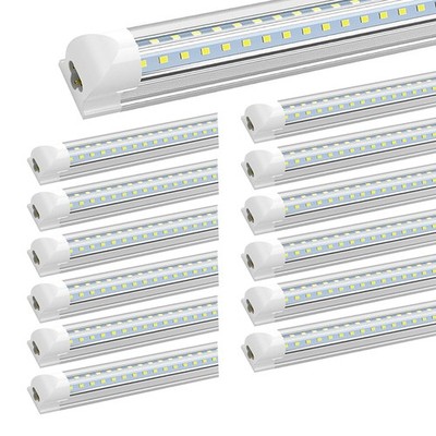 12 Pack 8FT 72W LED Shop Light Fixtures 6500K Super Bright Tube Light Bulbs