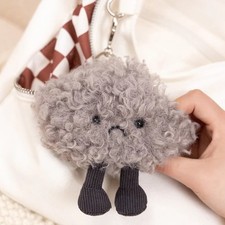 12cm Dark Cloud Plush Doll Keychain Cute Bag Pendant Ornament Gift