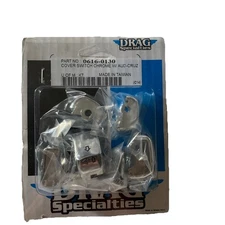 DRAG SPECIALTIES 0616-0130 Switch Cap Kit  - Audio/Cruise - Chrome - HARLEY NEW