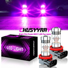 For Toyota Sienna 2011-2020 Led Fog Light Bulbs Kit 2pcs H11h8h9 Pink Purple