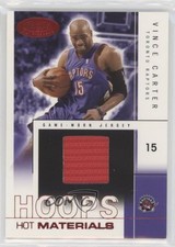 2004-05 Hoops Hot Prospects Materials Red 33/50 Vince Carter #HM-VC HOF 0c3