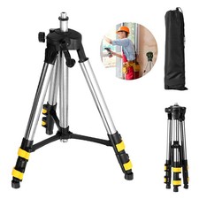 1.2M Stainless Steel Laser Level Tripod Adjustable Height Stand With Storage Bag