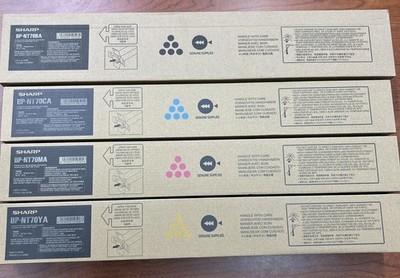 Sharp BP-NT70BA, BP-NT70CA, BP-NT70MA, BP-NT70YA ORIGINAL TONER SET - NEW IN BOX