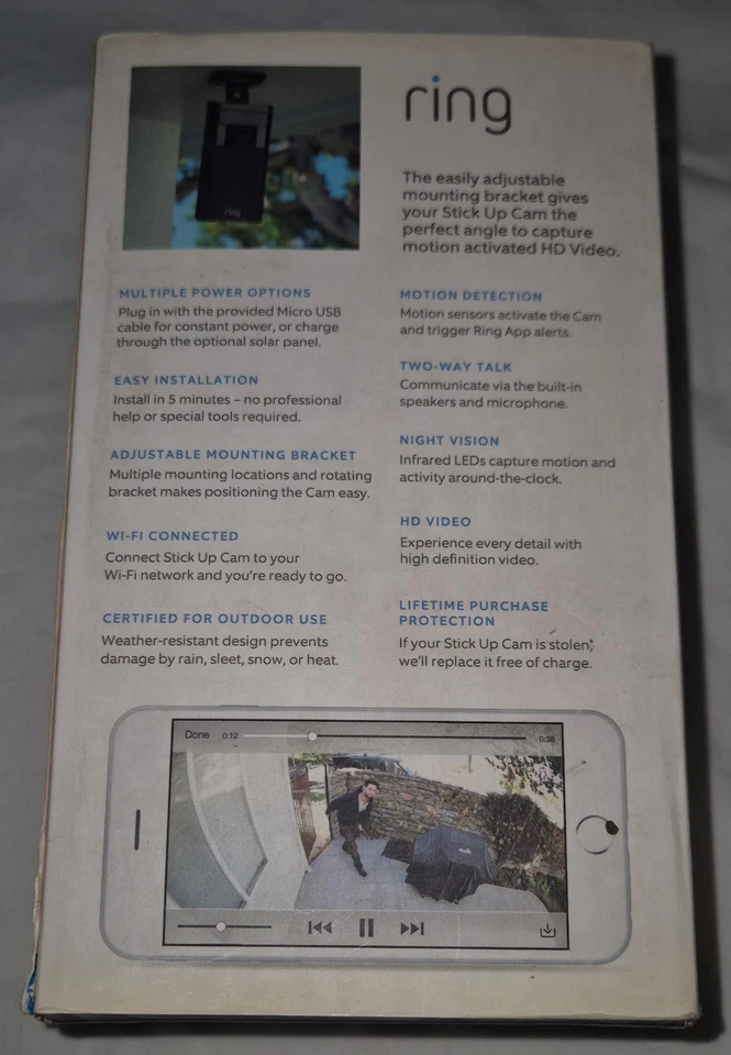 Ring - caméra de sécurité extérieure HD sans fil Stick Up Cam - Photo 4/4
