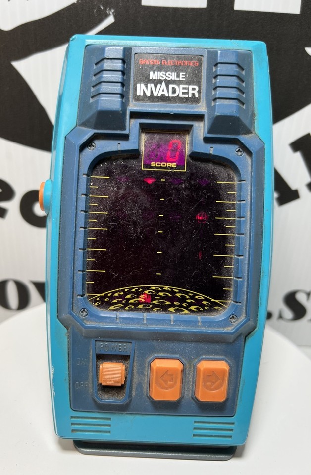 Bandai Electronics Missile Invader Handheld Vintage Video Game Tested Working Ok