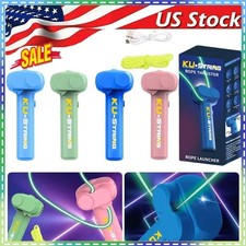 Lasso String Shooter Loop Toy Handheld Zip Rope Launcher Propeller Toy US JQ