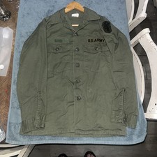 Vintage U.S. Army Uniform Shirt With Medical Patch : 14 1/2 X 33