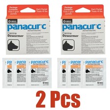 Panacur C 4 gram Canine 40lbs Dewormer Treatment 3 packets Exp 01/2027 Brand New