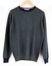 Harmont Blaine Men's Sweater L Gray Crew Neck Wool Cashmere Blend