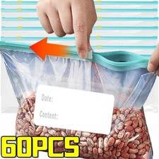 ZIP LOCK FOOD STORAGE FREEZER BAGS RESEALABLE REUSABLE PLASTIC BAGS SMALL LARGE