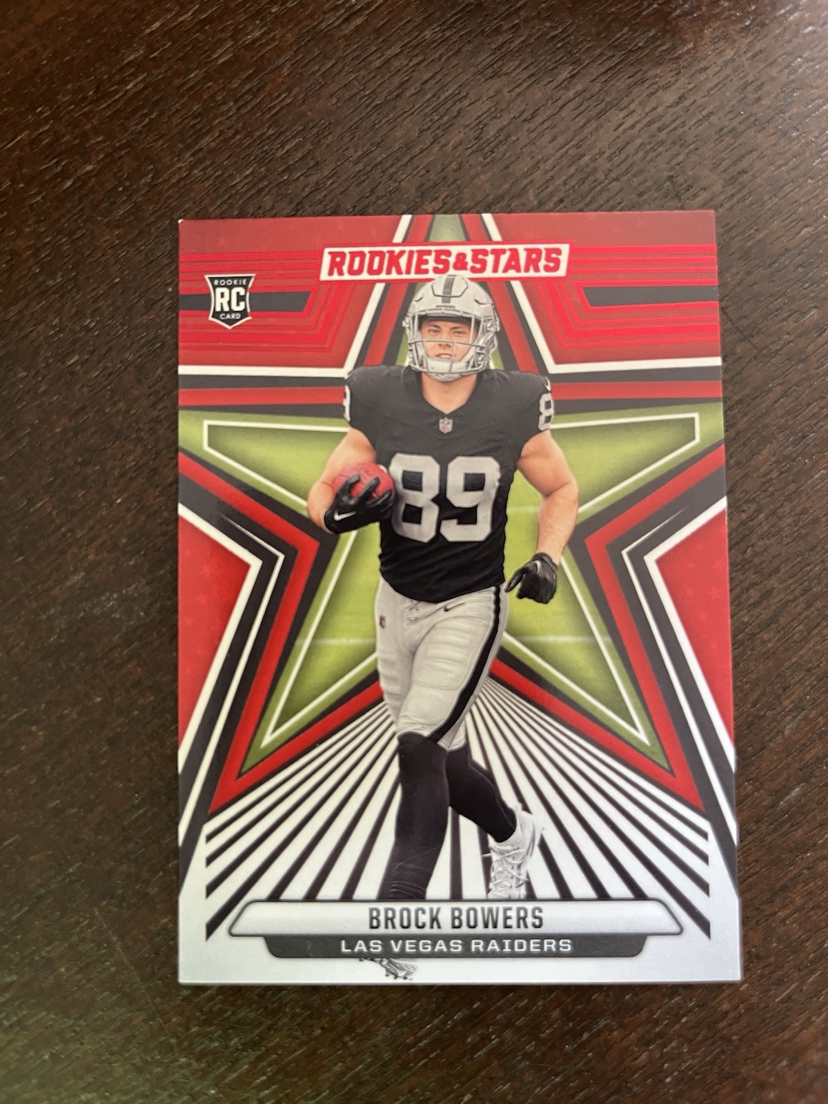 Brock Bowers Rookie Card SP 2024 Rookies & Stars #114 RED Parallel Raiders TE RC