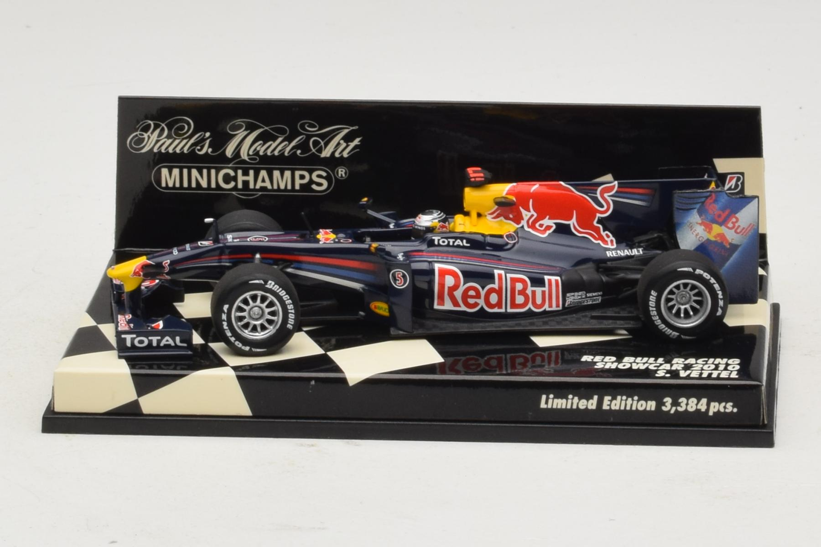 400100075 F1 Red Bull Racing S Vettel Showcar 2010 Minichamps 1/43