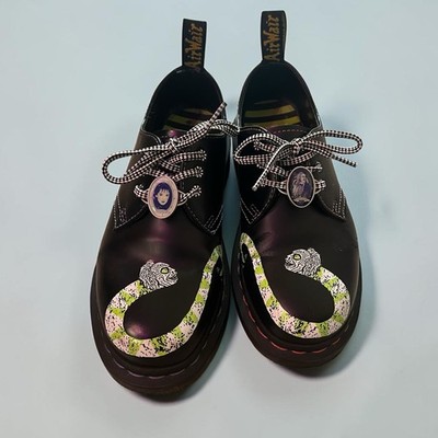 Dr. Martens Airwair Beetlejuice Worm Black 1461 Oxford Smooth Leather Women s 6
