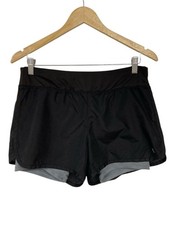 Danskin Now Black and Gray Semi-fitted Athletic Shorts Size Small
