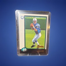 1998 Bowman Peyton Manning Rookie #1 Indianapolis Colts Football Card. rookie card picture