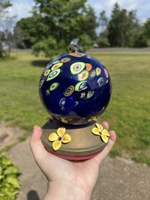 Hummingbird Feeder Hand Blown Glass for Outdoors Hanging Looks Like Paperweight