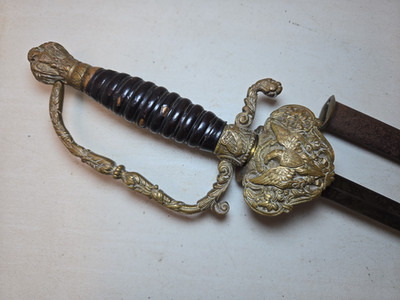 Span/Am Wars M1860 Staff & Field Officers Sword w/Scabbard - Etched