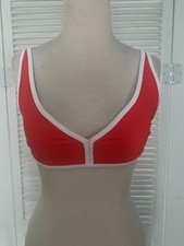 Tiger Friday Red/White Bralette Size Adult Size M NWOT