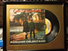 Celentano - Il ragazzo della via Gluck Quadro disco vinile 45 giri 20x30cm