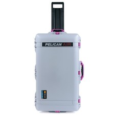 Silver  Magenta Pelican 1615 Air case No Foam. With wheels.