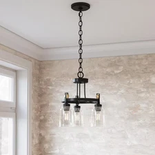 NEW Home Decorators Collection Knollwood 3-Light Black Bronze Chandelier