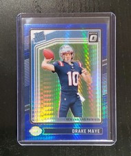 2024 Panini Donruss Optic - Rated Rookie Drake Maye #229 Blue Hyper Prizm (RC)