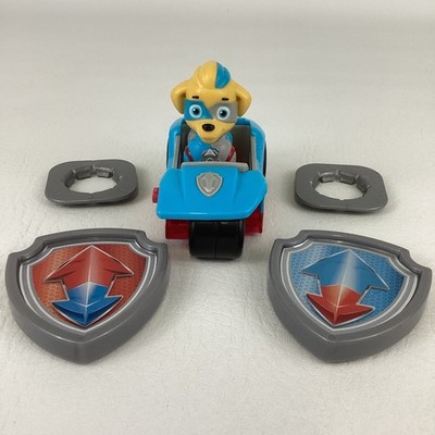 Paw Patrol Mighty Twins Pups Super Paws Tuck Figure Badges Split Vehicle Bundle