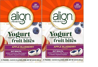 Align Yogurt Coated Probiotic Fruit Bites Apple Blueberry 1/2026 (pack of 2)