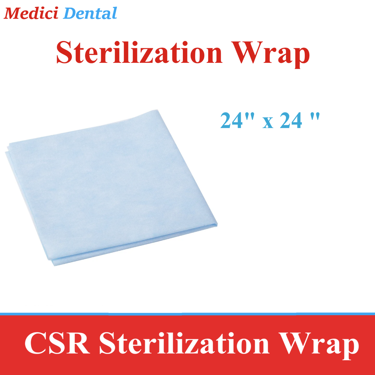 Dynarex CSR Autoclave Sterilization Wrap - 20"x20" & 24"x24" Sizes, Latex Free, Up To 500 Per Box