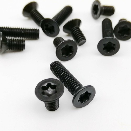 10/50pcs M2M2.5 M3 M4 Black Steel Six-Lobe Torx Head Flat Countersunk Screw Bolt - Afbeelding 1 van 8