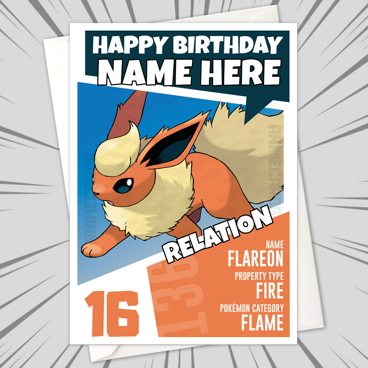 Custom Eevee Birthday Pokemon Card 