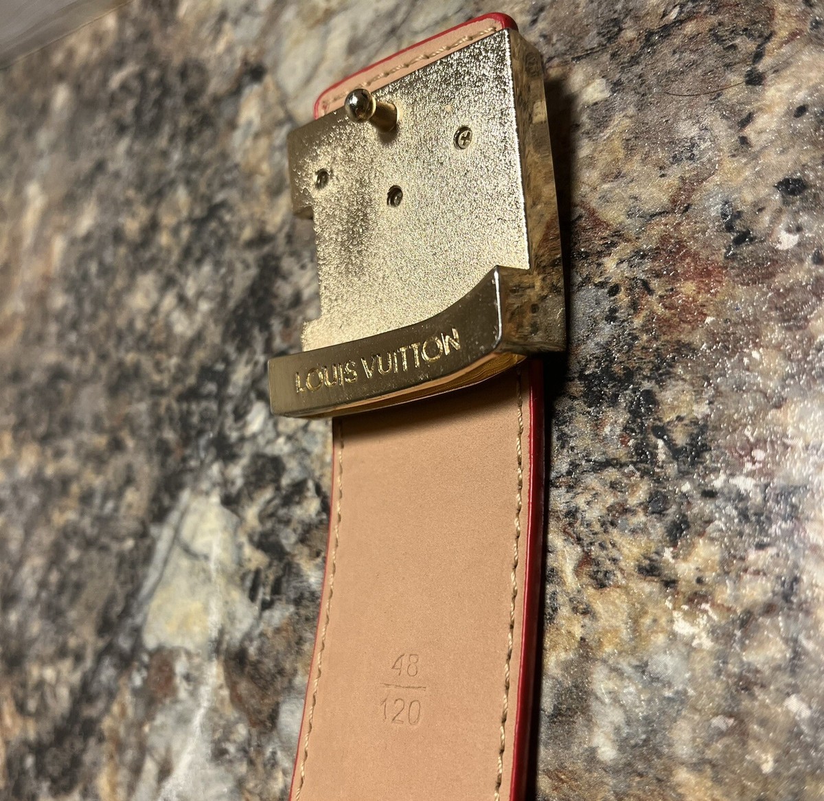 Louis Vuitton X Supreme Belt LV Initial Buckle (Red) (48/120)