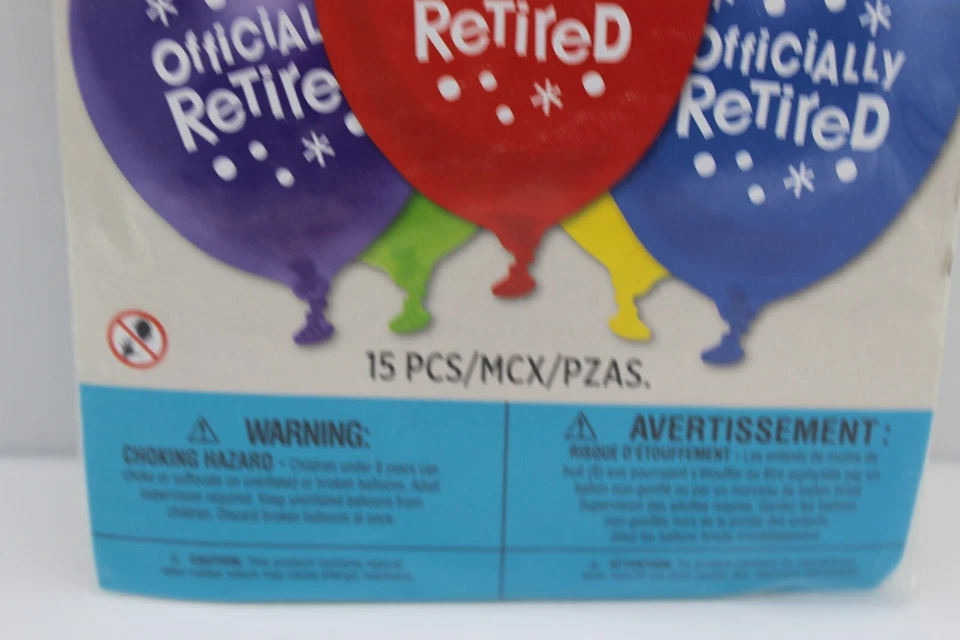 Globos de látex de 12 pulgadas retirados oficialmente 15 por paquete suministros de fiesta decoraciones Foto 3 de 4