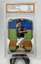 2023 Bowman Draft Paul Skenes Pirates 1st Bowman Rookie Card #BD-14 Gem Mint 10!