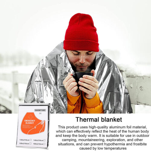 Emergency Survival Blanket Thermal Heat Aluminum Foil Blanket Outdoor Camping