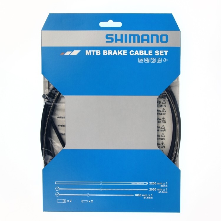 Shimano MTB Stainless Brake Cable Set Black Y80098021 for sale