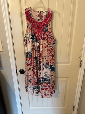 Savanna Jane Floral Embroidered Dress - Size L - D10160