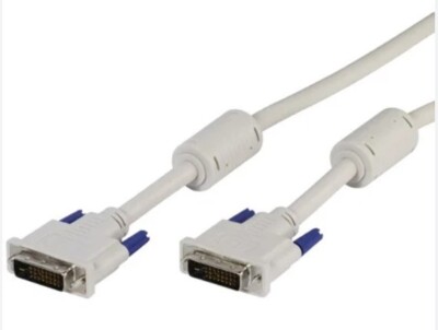DVI Kabel Digital single-link Anschlusskabel 3,0 m grau DVI-D Stecker