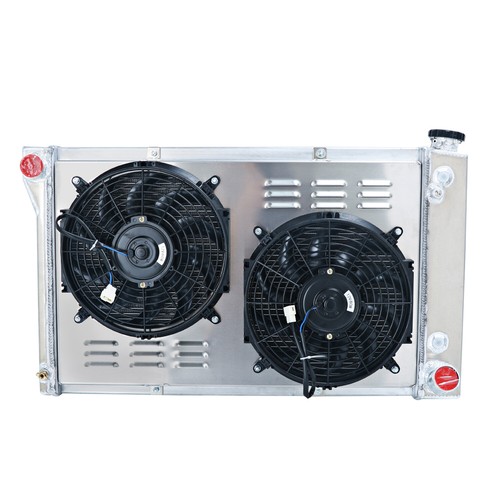 4 Row Aluminum Radiator Shroud Fan For Chevy GMC C/K C10 K20 30 Pickup 1967-1972 - Picture 3 of 11