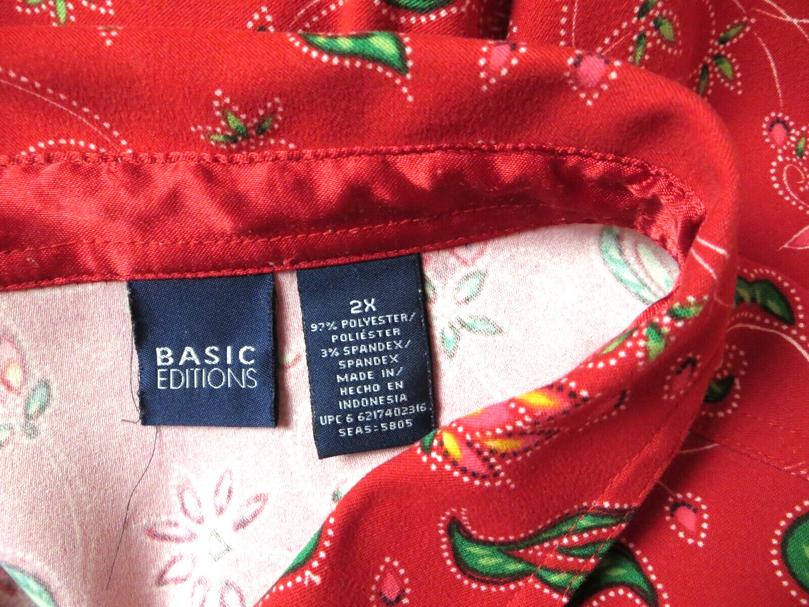 TB10617 BASIC EDITIONS Women's Polyester Shirt Lo… - image 4