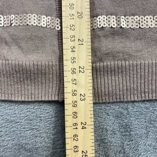 The Limited Cardigan Womens L Sequined 3/4 Sleeve Sweater VNeck Cotton Button - Picture 8 of 17