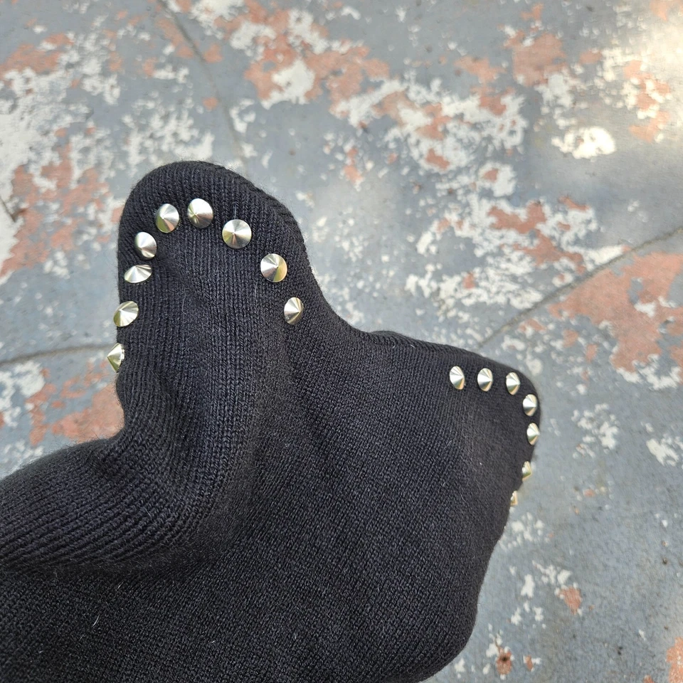 Gorro con oreja de gato con tachuelas negro y metal talla única para todos Foto 3 de 3