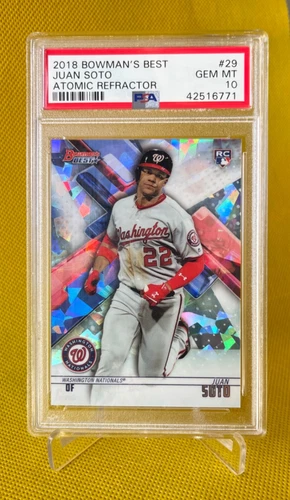Juan Soto 2018 Bowman's Best #29 ATOMIC REFRACTOR ROOKIE RC PSA 10