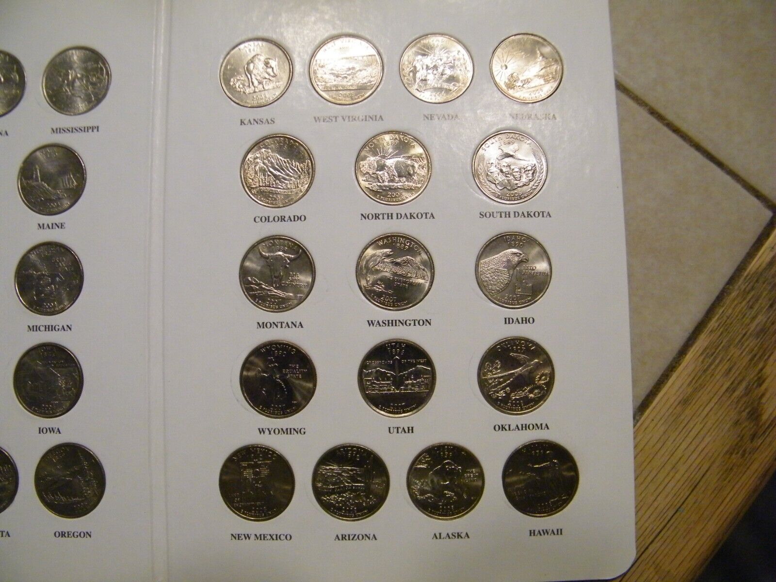 1999~2008 State Quarters Clad ~ Complete 50 Coins US Mint Collector Gift Set XF+