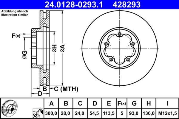 Bremsscheibe Ford P. Transit 2.2-3.2 Tdci 06-14-image