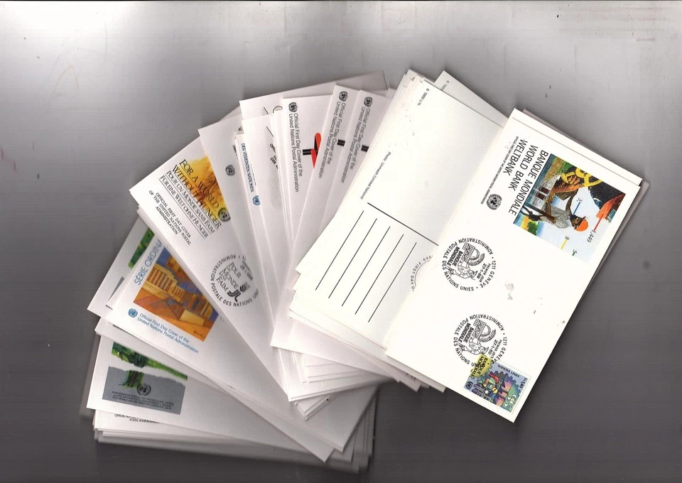 un stamps fdc Lot of 294 UN Commemorative FDC (bb7 - Image 3 of 4