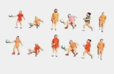 12 PCS HO Scale 1:100 Figures Tennis Player Running Athletic Sporty Figure Gift 