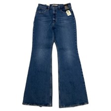 NWT Womens Levi's 70's High Flare Blue Denim Jeans Super High Rise Relax Size 31