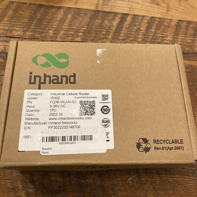 InHand IR302 Industrial IoT LTE 4G VPN Cellular Router Cat 1 w/ Wi-Fi Dual Sim