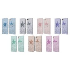 MONIKA STRIGEL GLITTER STAR PASTEL LEATHER BOOK WALLET CASE FOR APPLE iPOD TOUCH